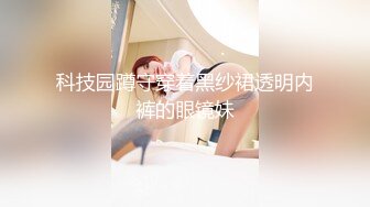 科技园蹲守穿着黑纱裙透明内裤的眼镜妹