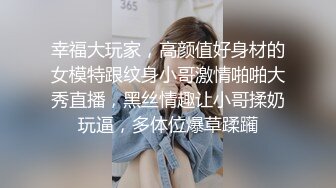 幸福大玩家，高颜值好身材的女模特跟纹身小哥激情啪啪大秀直播，黑丝情趣让小哥揉奶玩逼，多体位爆草蹂躏