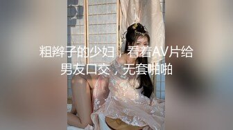 粗辫子的少妇，看着AV片给男友口交，无套啪啪